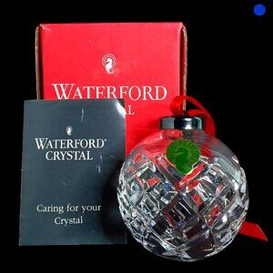 Vintage 1992 Waterford Crystal Ornament Annual Christmas Ball Ireland BOXED